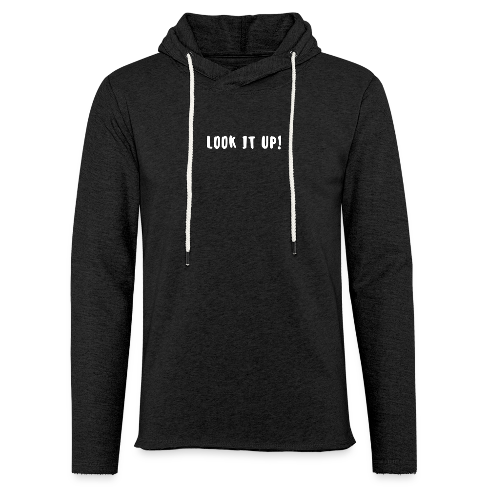 Unisex Lightweight Terry Hoodie - charcoal grey