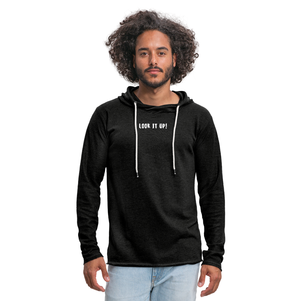 Unisex Lightweight Terry Hoodie - charcoal grey