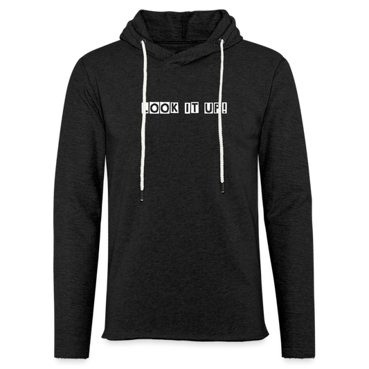Unisex Lightweight Terry Hoodie - charcoal grey