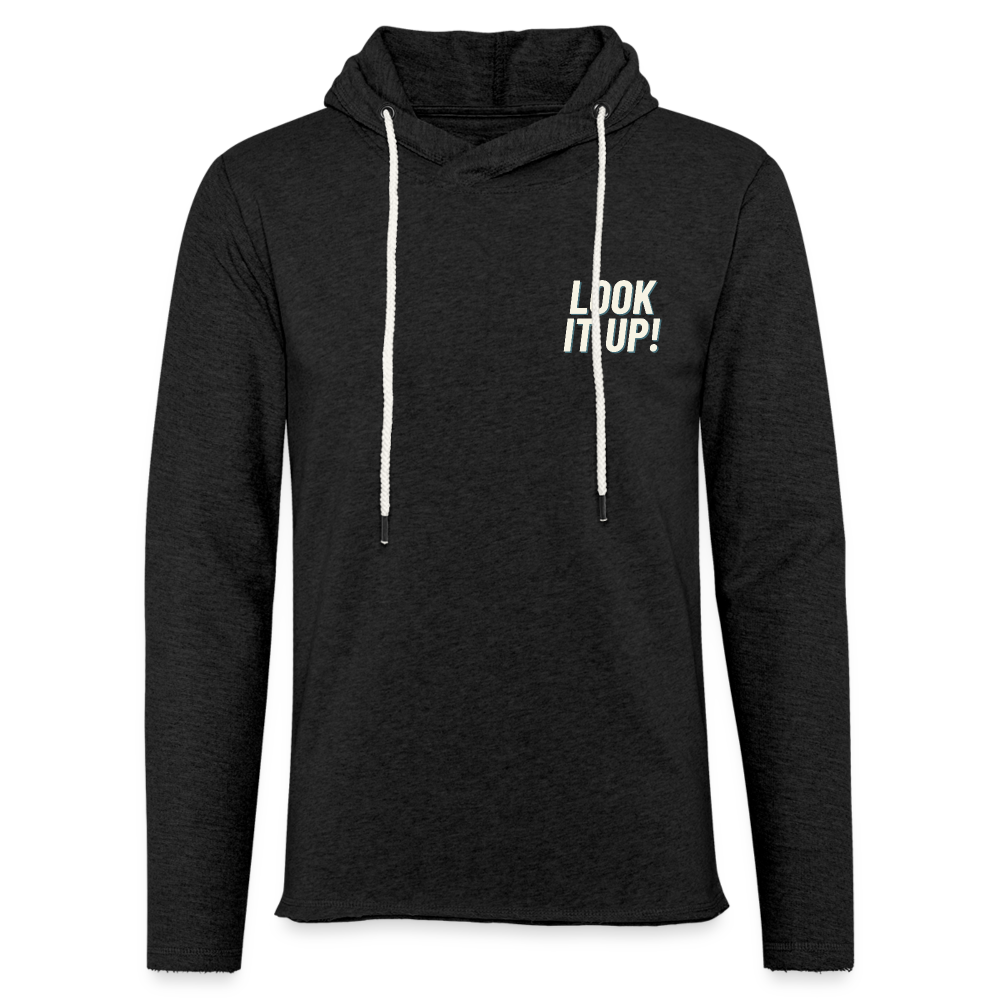 Unisex Lightweight Terry Hoodie - charcoal grey