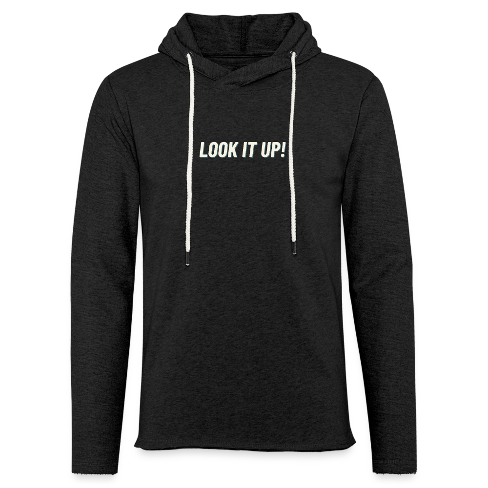 Unisex Lightweight Terry Hoodie - charcoal grey