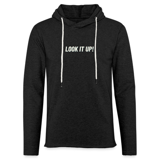 Unisex Lightweight Terry Hoodie - charcoal grey