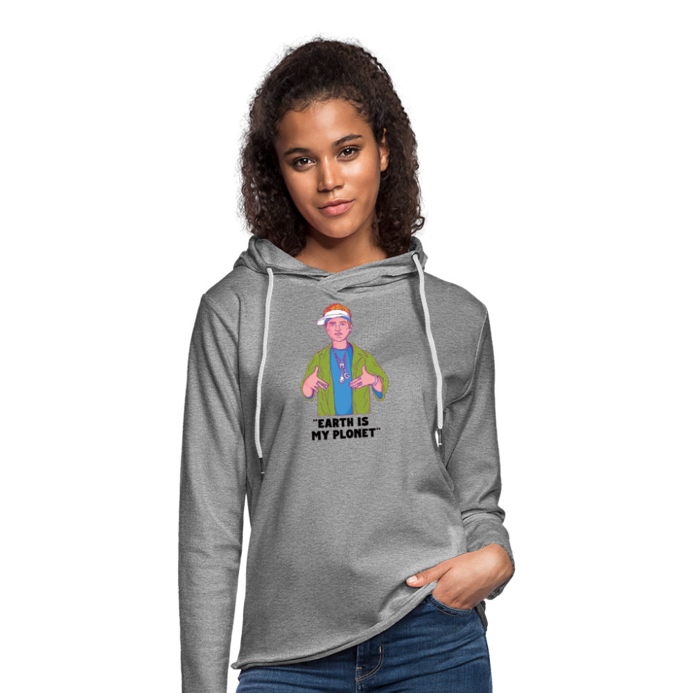 Earth is my Planet, Lightweight Terry Hoodie - heather gray