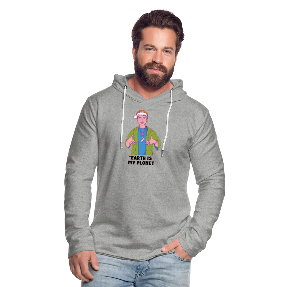 Earth is my Planet, Lightweight Terry Hoodie - heather gray