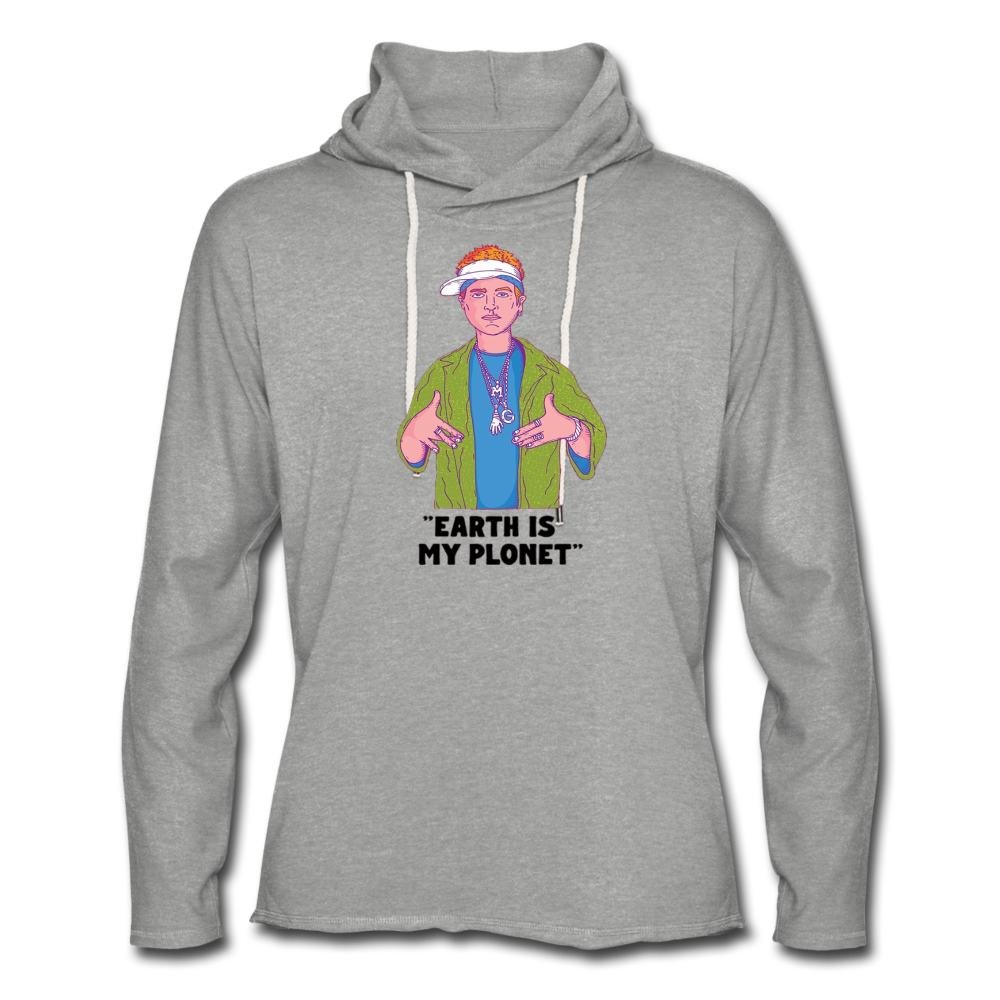 Earth is my Planet, Lightweight Terry Hoodie - heather gray