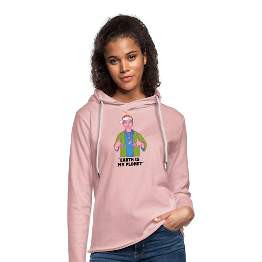 Earth is my Planet, Lightweight Terry Hoodie - cream heather pink