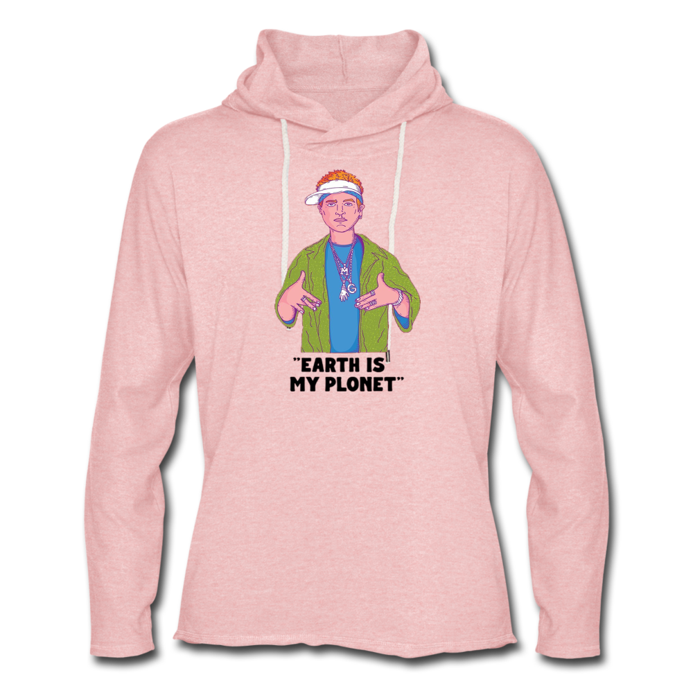 Earth is my Planet, Lightweight Terry Hoodie - cream heather pink