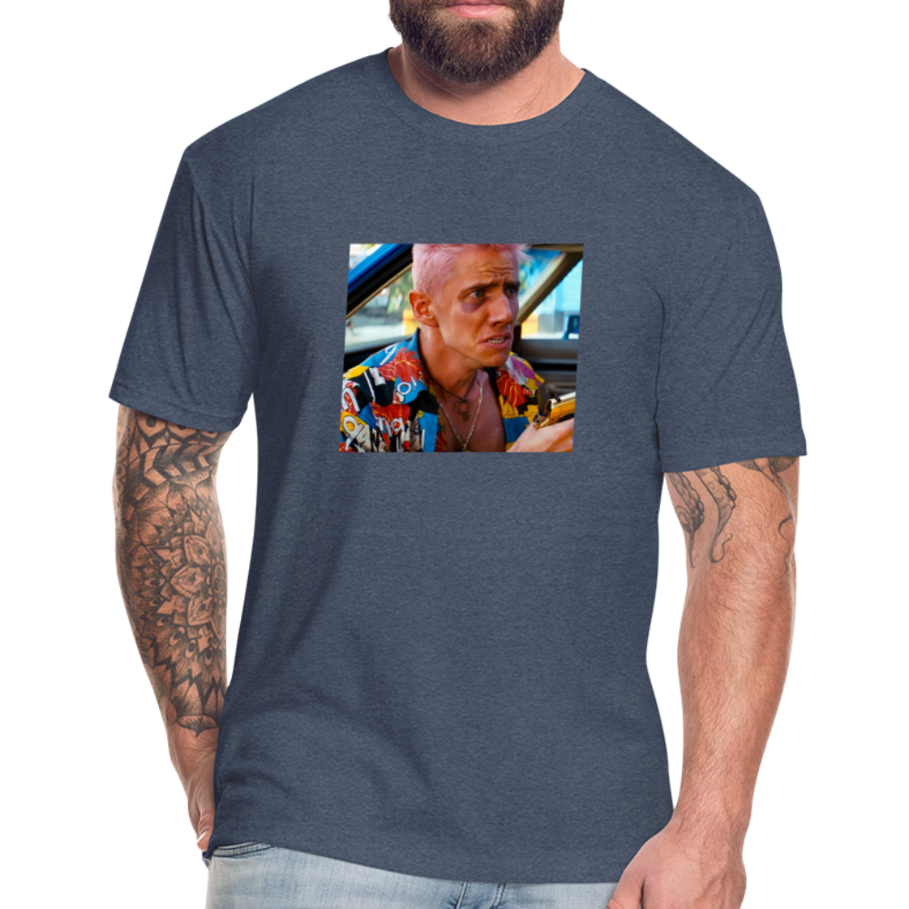 Romeo & Juliet, Fitted Cotton/Poly Shirt - heather navy