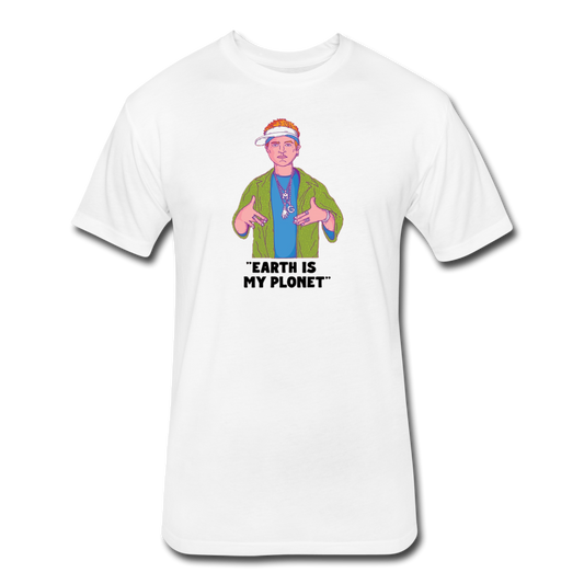 Earth is my Planet, Cotton Poly T-shirt - white