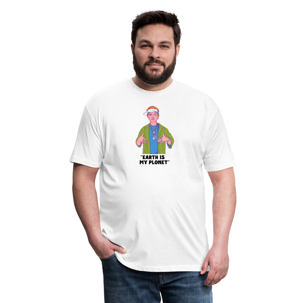 Earth is my Planet, Cotton Poly T-shirt - white