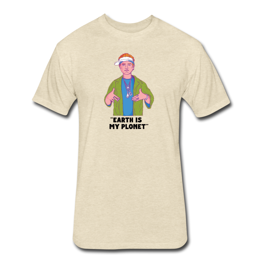 Earth is my Planet, Cotton Poly T-shirt - heather cream