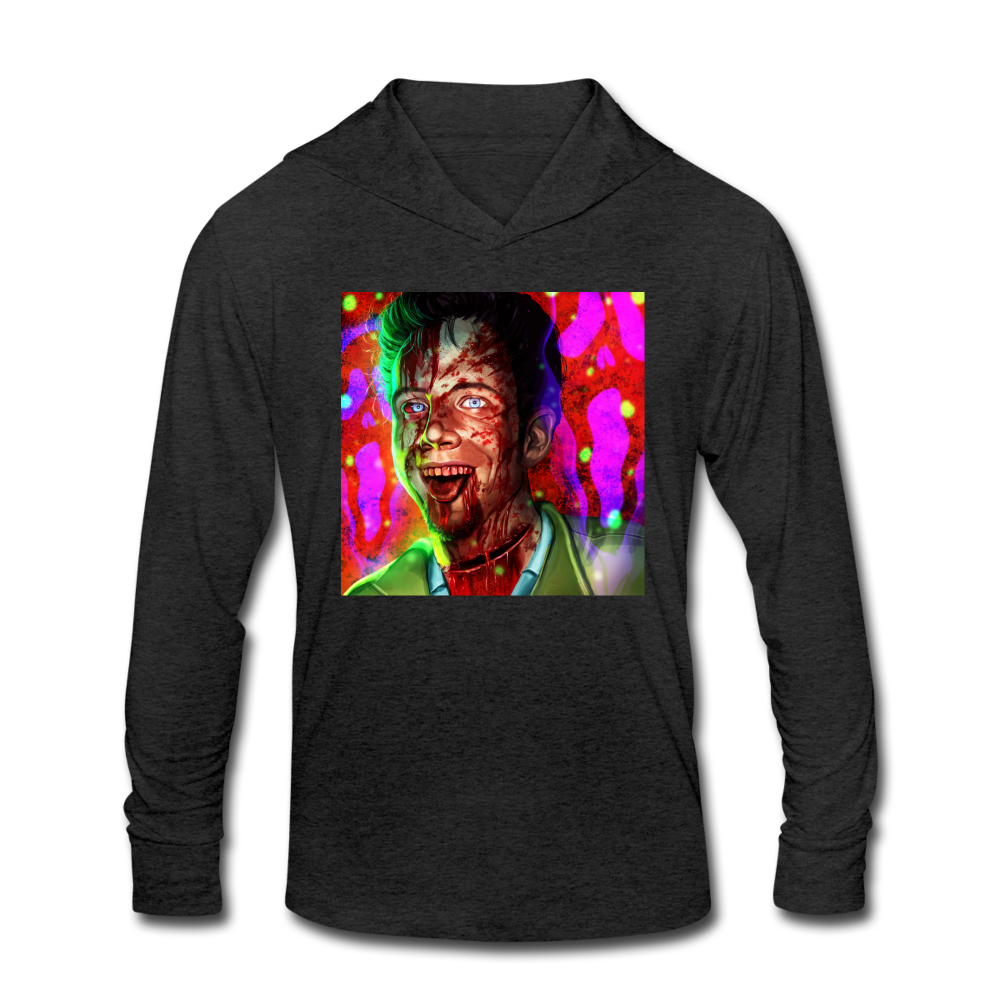 Scream Unisex Tri-Blend Hoodie - heather black