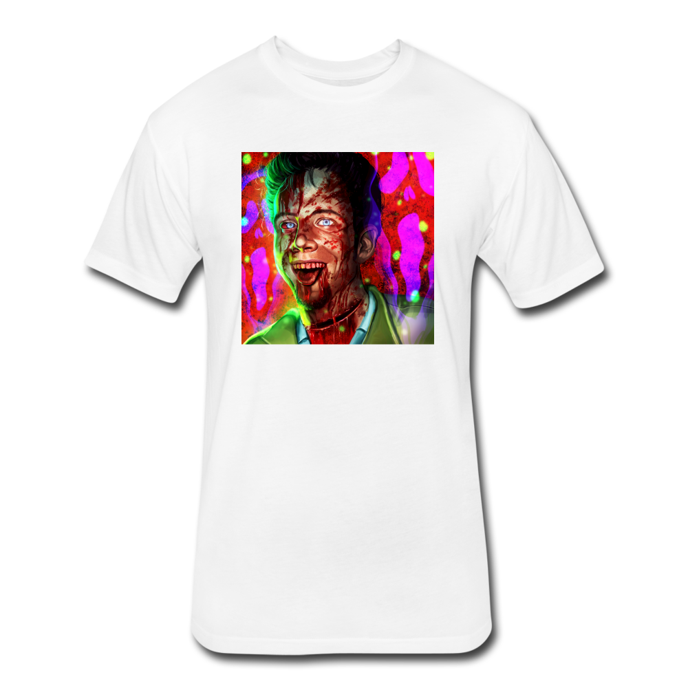 Randy, Scream Fitted Cotton/Poly Shirt - white