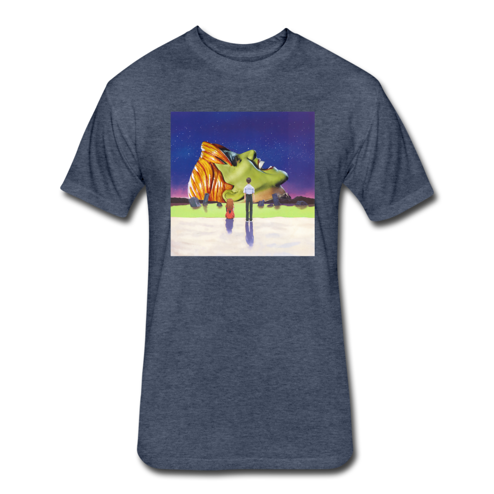 The Mask Fitted Cotton/Poly T-Shirt - heather navy