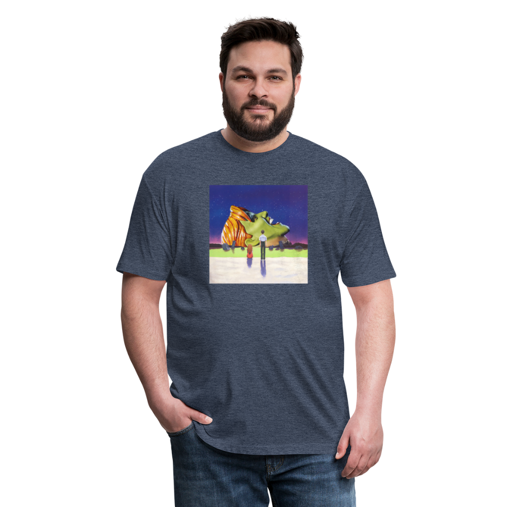 The Mask Fitted Cotton/Poly T-Shirt - heather navy
