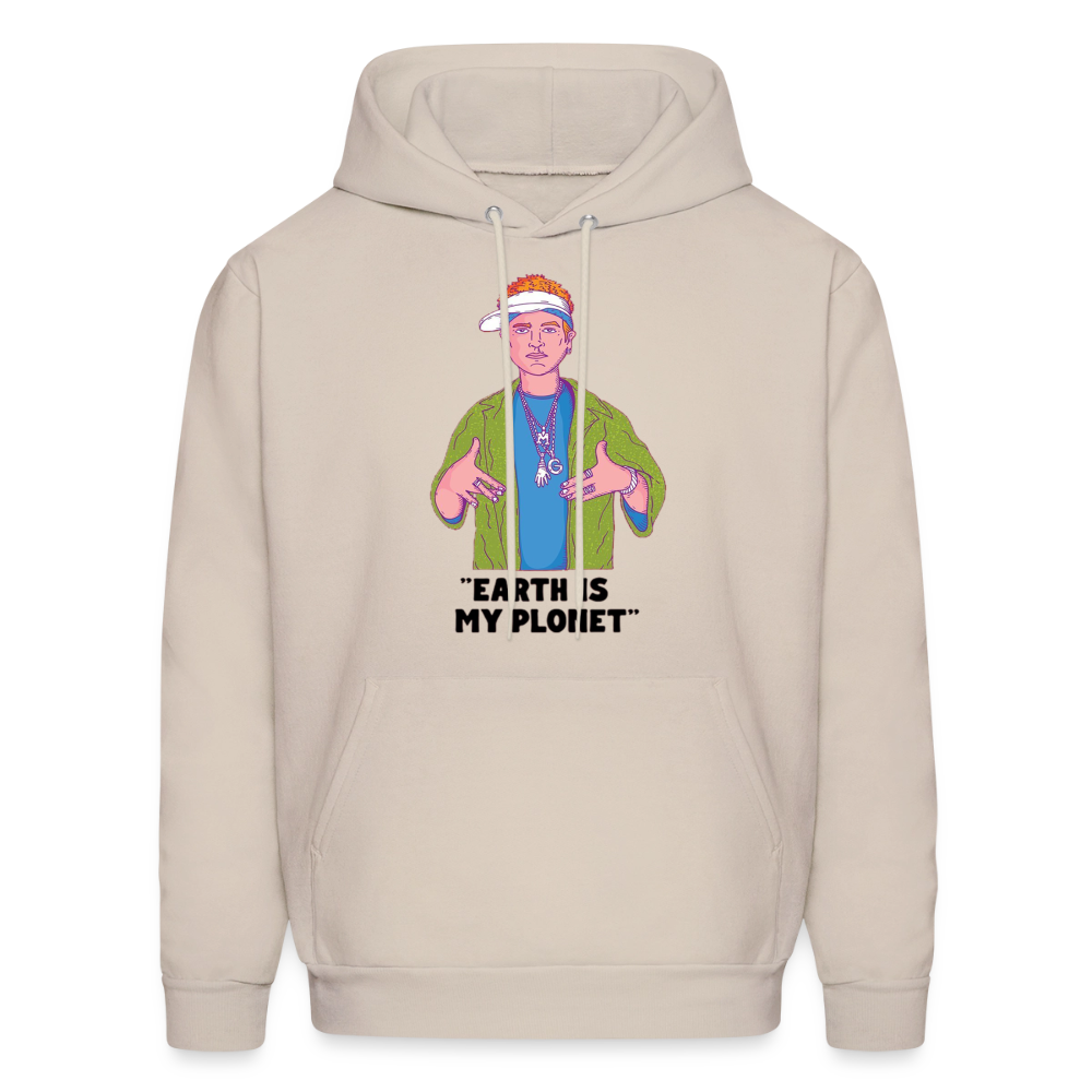 "Earth Is My Plonet" Men's Hoodie - Sand