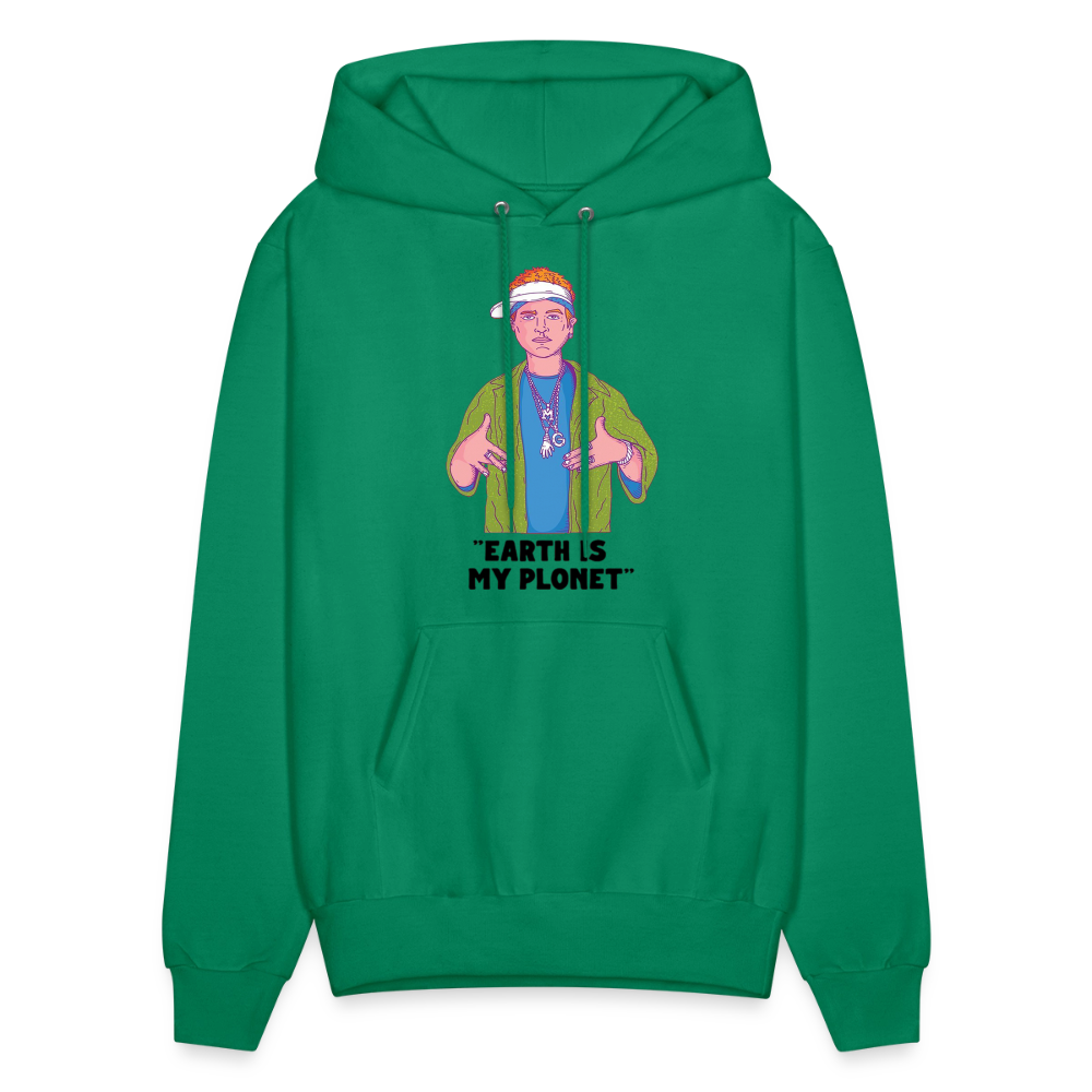 "Earth Is My Plonet" Men's Hoodie - kelly green