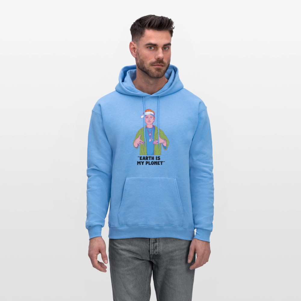"Earth Is My Plonet" Men's Hoodie - carolina blue