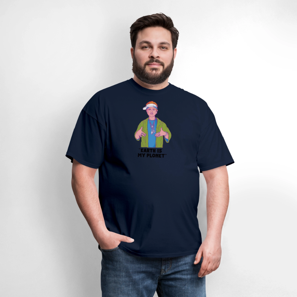 "Earth Is My Plonet" T-Shirt - navy