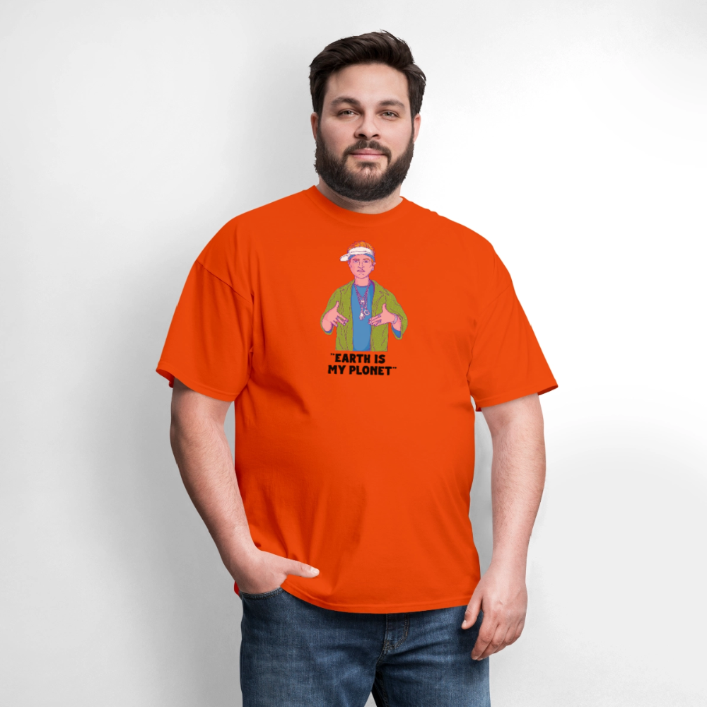 "Earth Is My Plonet" T-Shirt - orange