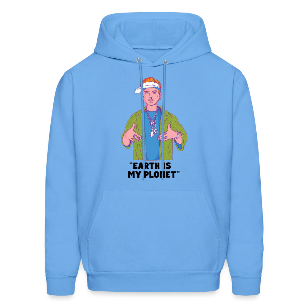 "Earth Is My Plonet" Men's Hoodie - carolina blue