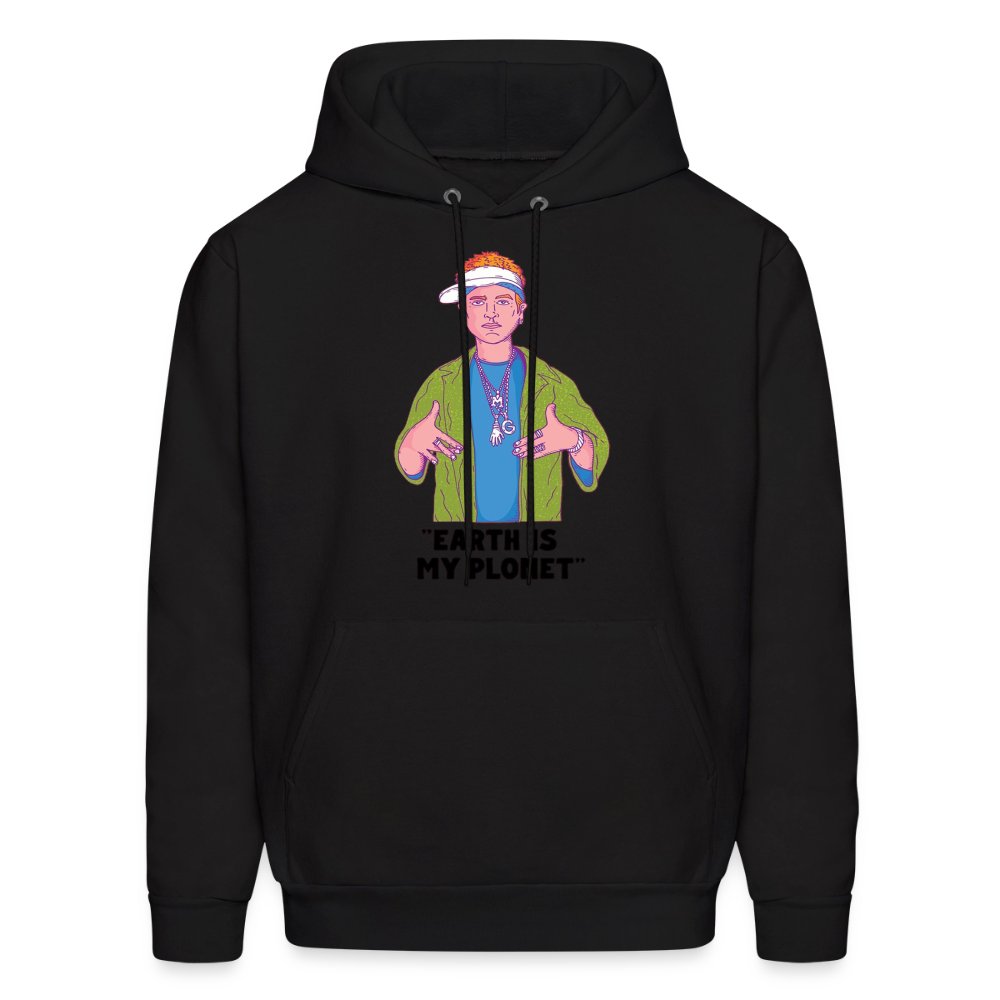 "Earth Is My Plonet" Men's Hoodie - black