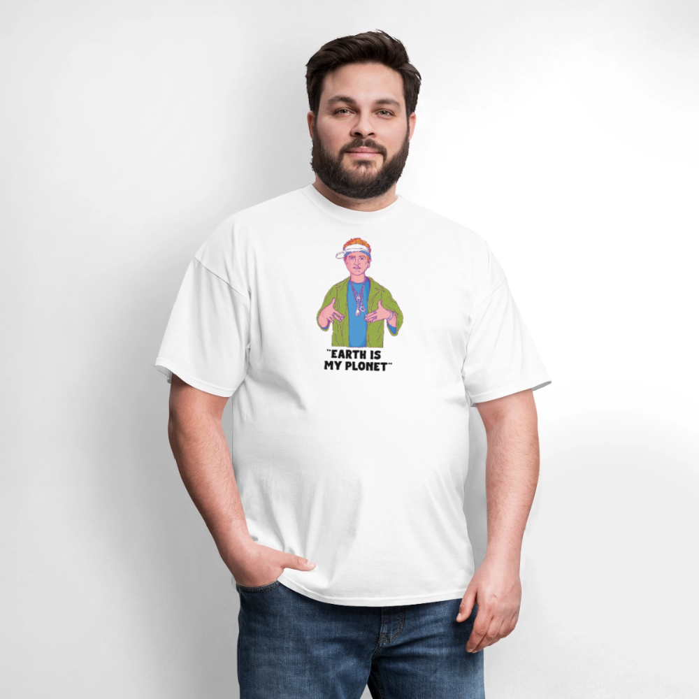"Earth Is My Plonet" T-Shirt - white