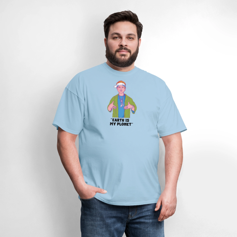 "Earth Is My Plonet" T-Shirt - powder blue