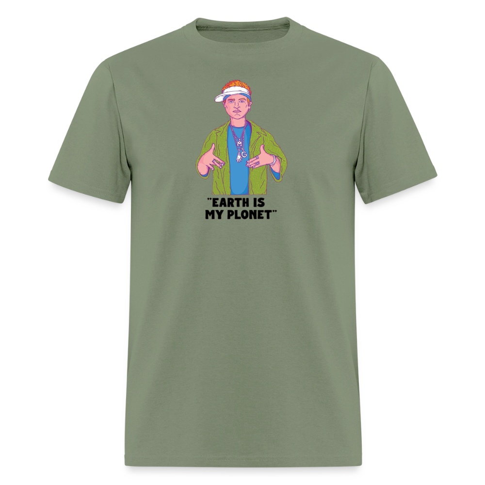 "Earth Is My Plonet" T-Shirt - military green
