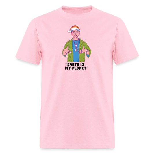 "Earth Is My Plonet" T-Shirt - pink