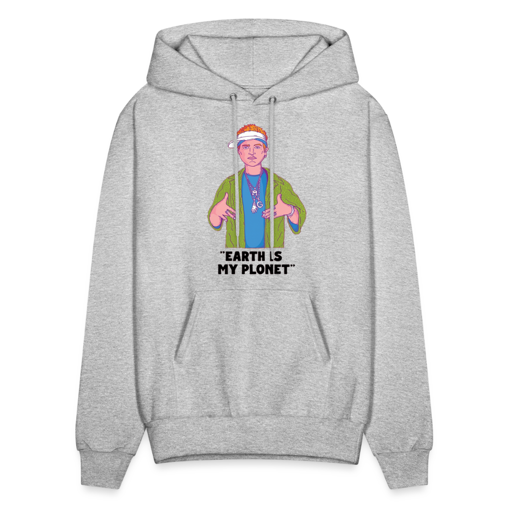 "Earth Is My Plonet" Men's Hoodie - heather gray