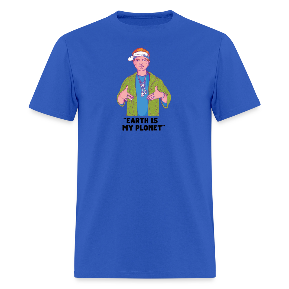 "Earth Is My Plonet" T-Shirt - royal blue