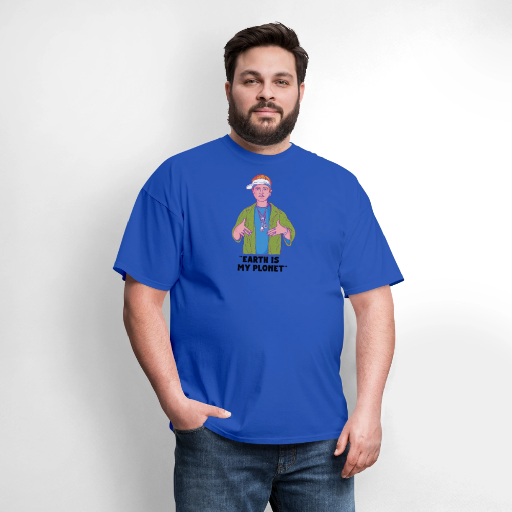"Earth Is My Plonet" T-Shirt - royal blue