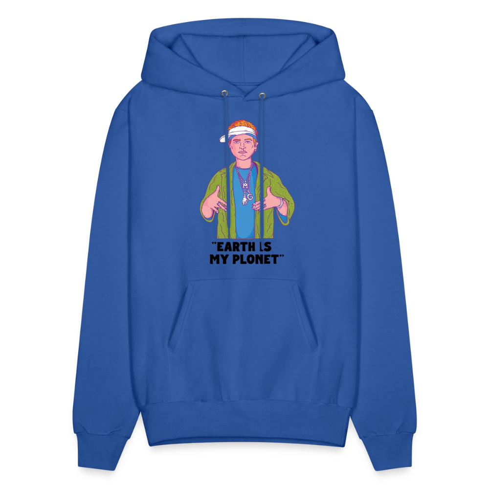 "Earth Is My Plonet" Men's Hoodie - royal blue