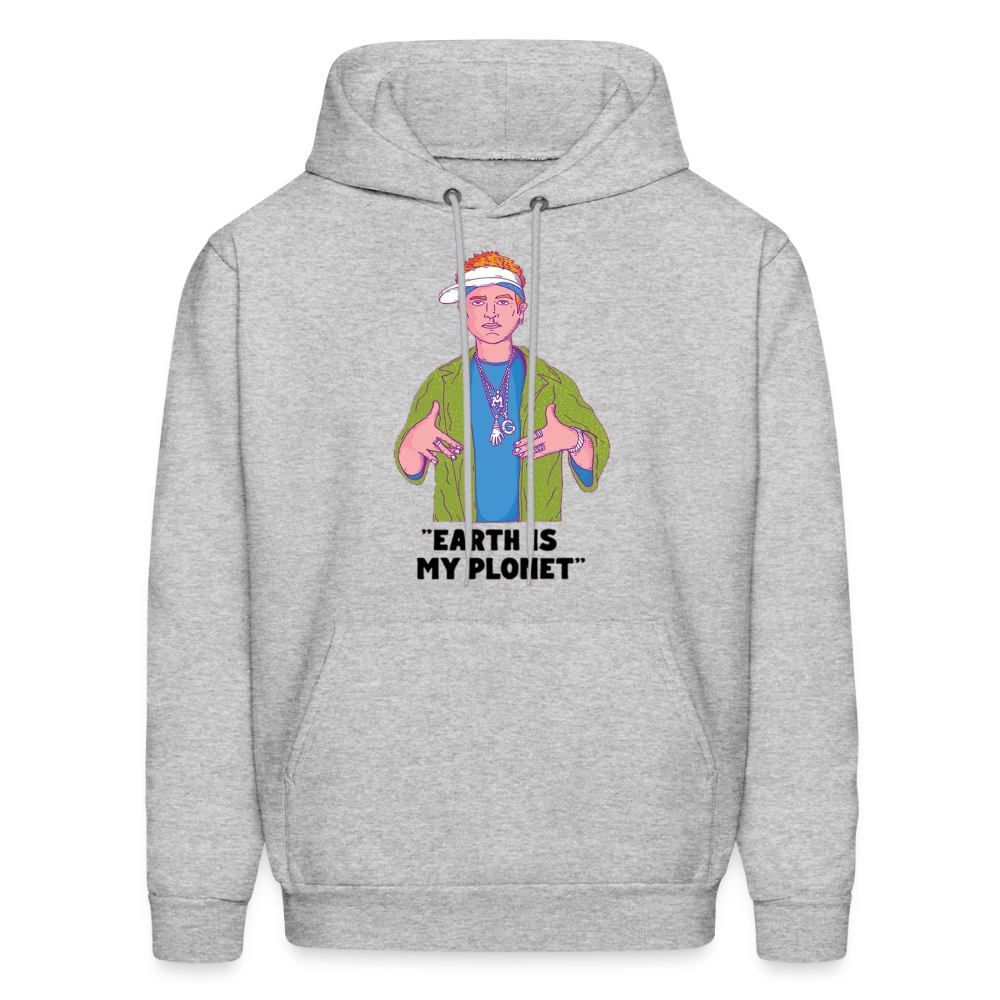 "Earth Is My Plonet" Men's Hoodie - heather gray