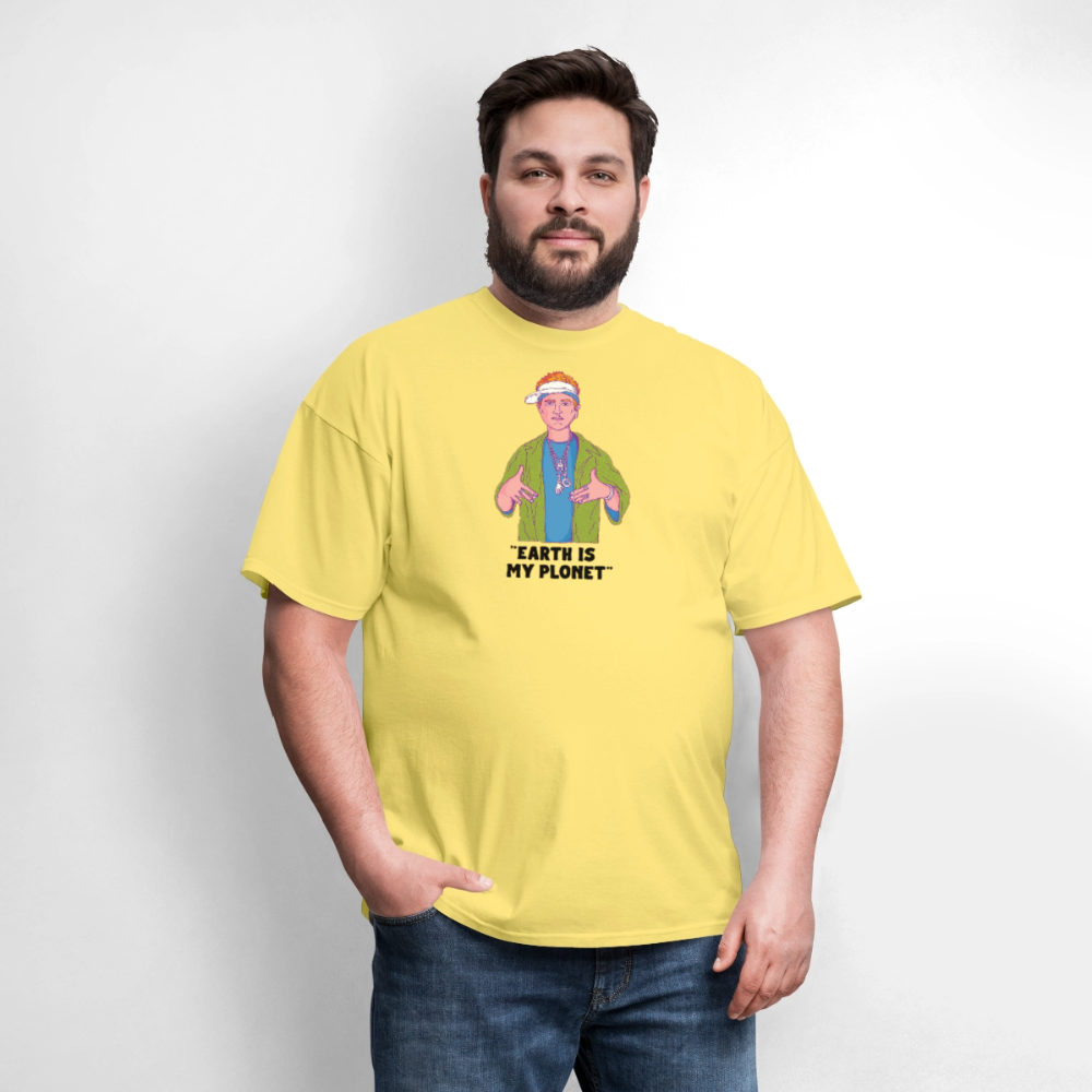 "Earth Is My Plonet" T-Shirt - cornsilk
