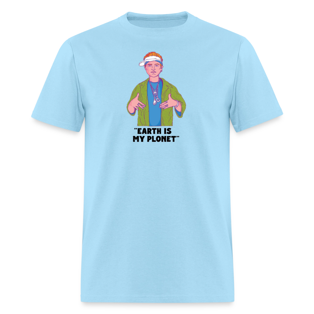 "Earth Is My Plonet" T-Shirt - powder blue