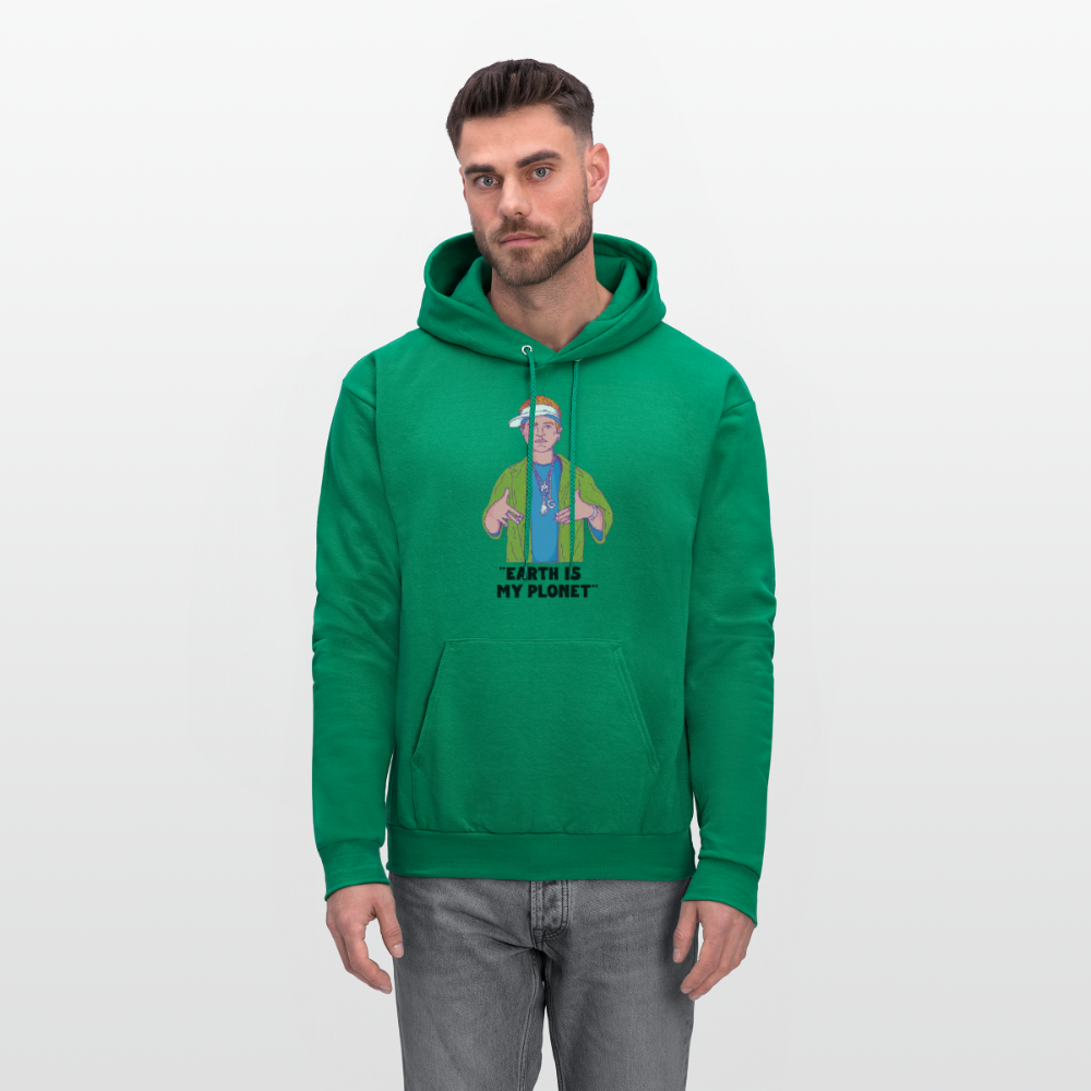 "Earth Is My Plonet" Men's Hoodie - kelly green