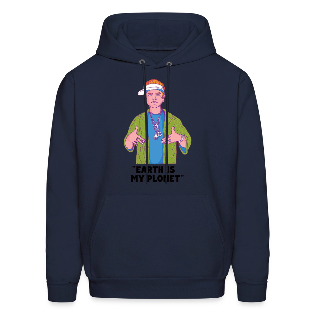 "Earth Is My Plonet" Men's Hoodie - navy