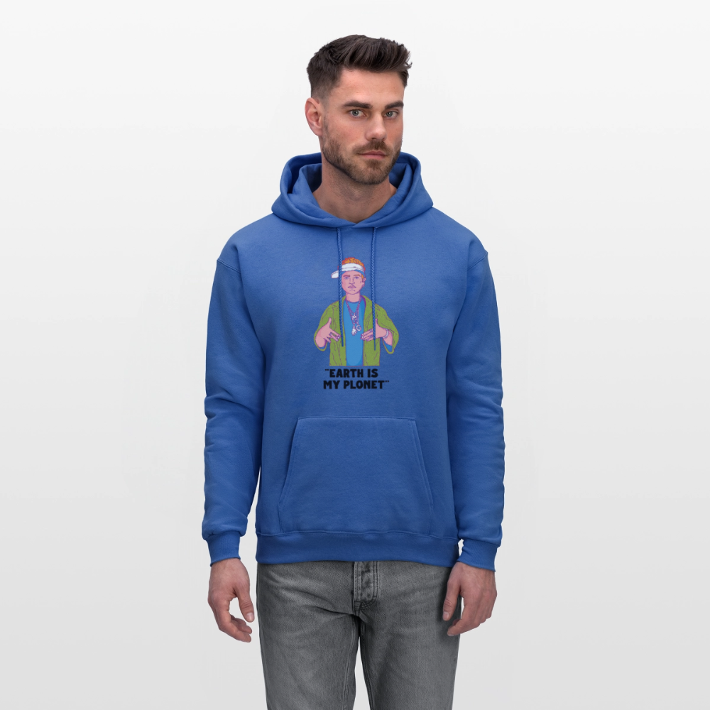 "Earth Is My Plonet" Men's Hoodie - royal blue