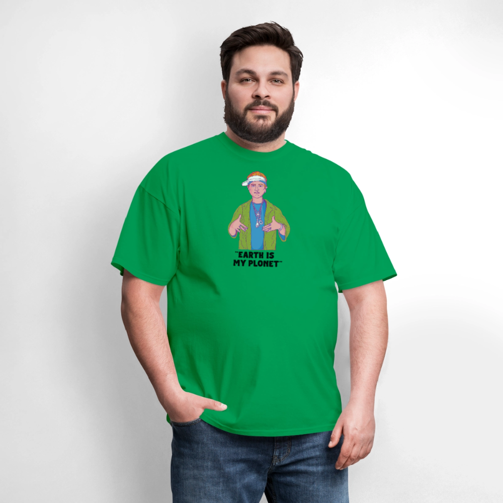 "Earth Is My Plonet" T-Shirt - bright green