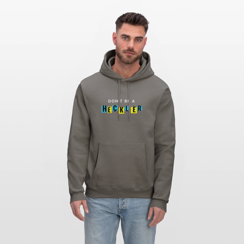 Don't Be A Heckler Hoodie - asphalt gray