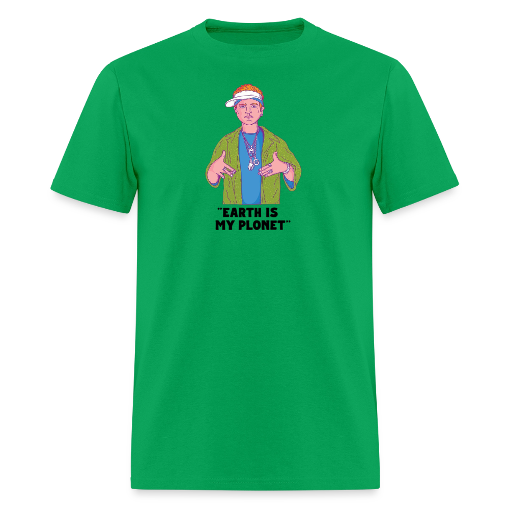 "Earth Is My Plonet" T-Shirt - bright green