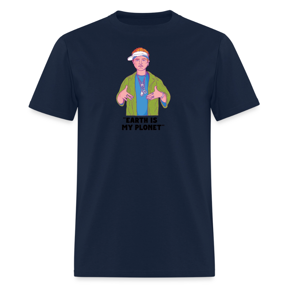 "Earth Is My Plonet" T-Shirt - navy