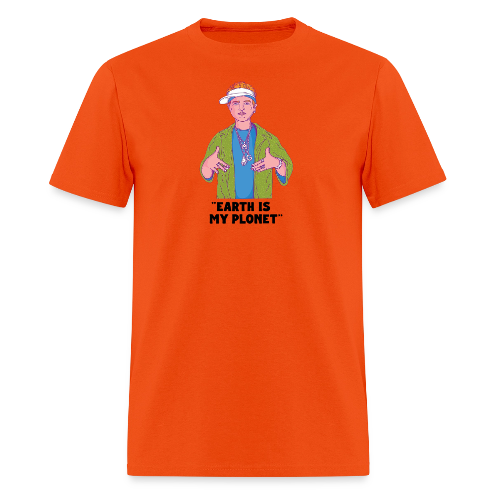 "Earth Is My Plonet" T-Shirt - orange