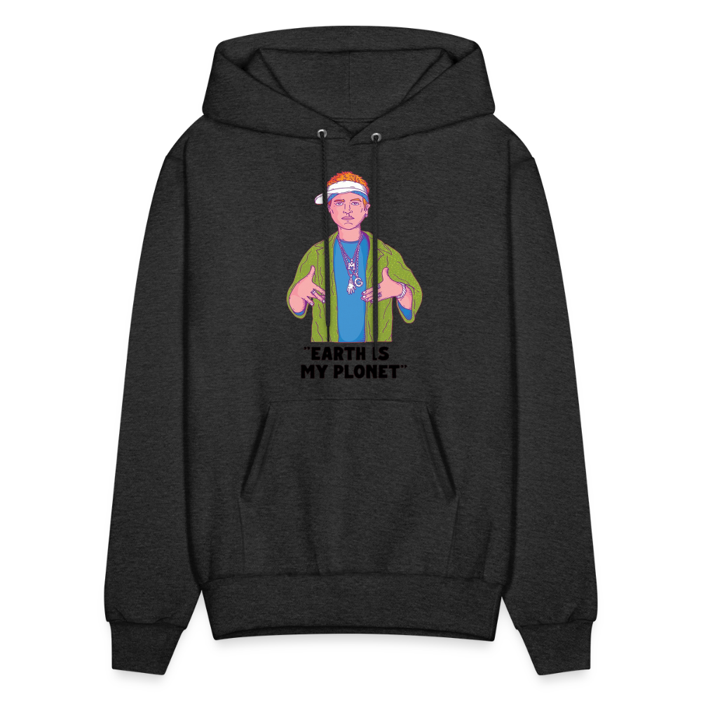 "Earth Is My Plonet" Men's Hoodie - charcoal grey