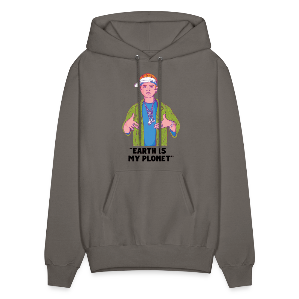 "Earth Is My Plonet" Men's Hoodie - asphalt gray