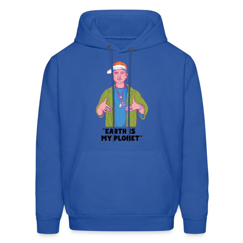 "Earth Is My Plonet" Men's Hoodie - royal blue