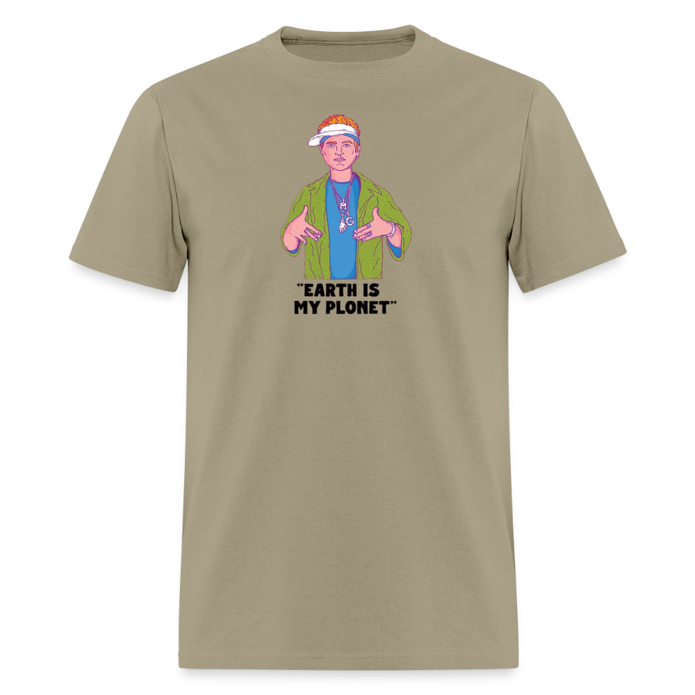 "Earth Is My Plonet" T-Shirt - khaki