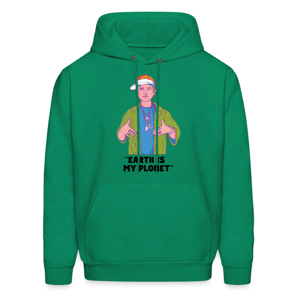 "Earth Is My Plonet" Men's Hoodie - kelly green